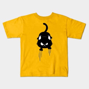 Angry kitty ripping Kids T-Shirt